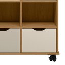 Ver imagem 6 de Nicho Organizador 6 Gavetas com Rodízios Freijó-off White - Qmovi