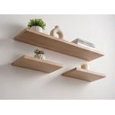 Ver imagem 3 de Kit 3 Prateleiras de Parede Suporte Invisível Aveira 40x20 60x20