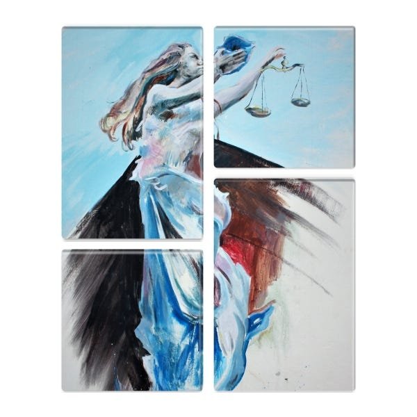 Conjunto de 4 quadros decorativos Céu 105x85cm - 1