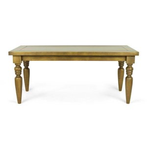 Mesa de Jantar Madeira Maciça 180cm Pés Torneados Oregon Flora