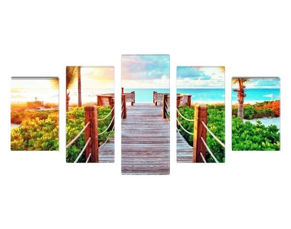 Conjunto de 5 quadros decorativos Slim Flawless 135x60cm - 1