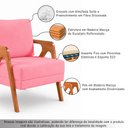 Ver imagem 4 de Kit 2 Poltronas Sala de Estar Maya Luxo Suede Rosa M3 - Monari Design