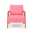 Ver imagem 2 de Kit 2 Poltronas Sala de Estar Maya Luxo Suede Rosa M3 - Monari Design
