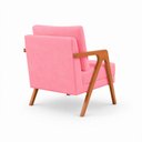 Ver imagem 4 de Kit 2 Poltronas Sala de Estar Maya Luxo Suede Rosa M3 - Monari Design