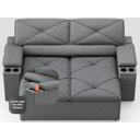 Ver imagem 5 de Sofá com Porta Copos Retrátil e Reclinável Pop 1,54m Velosuede Grafite - Netsofas