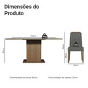 Ver imagem 3 de Conjunto Sala de Jantar Tampo de Vidro 6 Cadeiras Rustic/Cinza/Silver Azaleia Madesa