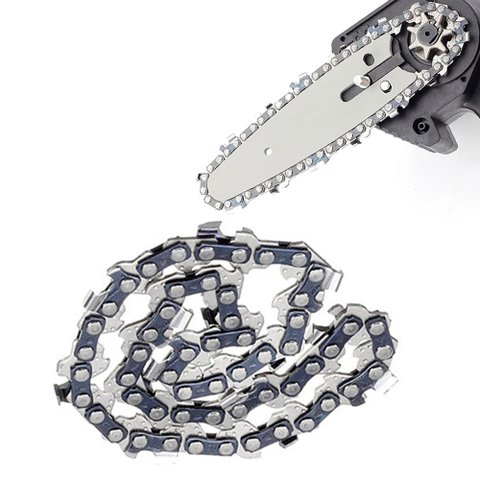 Corrente de Mini Motosserra Reposiçao 4 Polegadas 14 Dentes Ferramenta Resistente Corta Arvore Madei