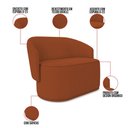 Ver imagem 3 de Sofá Namoradeira com Poltrona e Puff Orgânico Sala Malu Bouclê M11 - D’Rossi