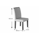 Ver imagem 5 de Conjunto: Mesa Sala Jantar Londrina C/ Tampo Madeirado C/ Vidro Canto Curvo 120x80cm e 4 Cadeiras