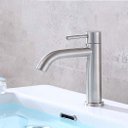 Ver imagem 4 de Kit 2 Torneiras para Banheiro de Aço Inoxidável de Furo Único Moderno Suave com Filtro 304