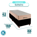 Ver imagem 3 de Kit Cama Box Bau e Colchão Molas Ensacadas Solteiro Airflex Preto