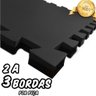 Kit 12 - Tapete Tatame Eva Academia Preto Luta Jiu-Jitsu C/Bordas - 1X1 30Mm - Yupitoys - 2