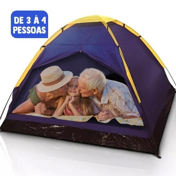 Barraca de Camping iglu para 4 pessoas Com bolsa 120cm X 200cm - 2