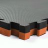 Kit 2 - Tapete Tatame Eva Academia Preto/Laranja Luta Jiu-Jitsu C/Bordas - 1X1 30Mm - Yupitoys - 1