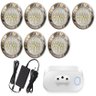 Kit 7 Power Led 5w Inox 316 Branco + Fonte + Tomada Wifi - 1