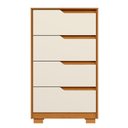 Ver imagem 3 de Cômoda Sole 4 Gavetas Cinamomo/off White (vistas Flex) - Abz