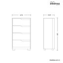 Ver imagem 7 de Cômoda Sole 4 Gavetas Cinamomo/off White (vistas Flex) - Abz