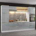Ver imagem 1 de Armário de Cozinha Completa 320cm Branco/Cinza Lux Madesa 01