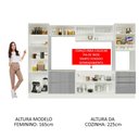 Ver imagem 6 de Armário de Cozinha Completa 320cm Branco/Cinza Lux Madesa 01