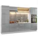 Ver imagem 3 de Armário de Cozinha Completa 320cm Branco/Cinza Lux Madesa 01