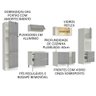 Armário de Cozinha Completa 320cm Branco/Cinza Lux Madesa 01 - 5