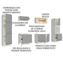 Ver imagem 5 de Armário de Cozinha Completa 320cm Branco/Cinza Lux Madesa 01