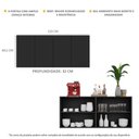 Ver imagem 4 de Aparador Buffet 4 portas Veneza Multimóveis V3555 Preto