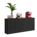Ver imagem 3 de Aparador Buffet 4 portas Veneza Multimóveis V3555 Preto
