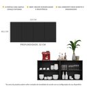 Ver imagem 4 de Aparador Buffet 4 portas Veneza Multimóveis V3555 Preto