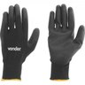 Luva de poliéster com poliuretano preta tamanho 10 PPV 1010 Vonder - 1