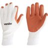 Luva de malha com látex cor laranja tamanho 10 Vonder - 1