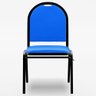 Kit 10 Cadeiras Hoteleiras Auditório Empilhável Sintético M23 Azul - Mpozenato - 3