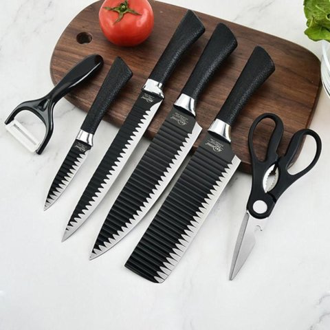 Conjunto de Facas para Churrasco Lorben Inox Antiaderente 8 Peças