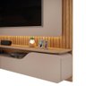 Painel Home Suspenso Ripado Treviso 2.1 com LED Para TV's até 70" Griz Carvalho Nobre DJ Móveis - 3