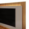 Painel Home Suspenso Ripado Treviso 2.1 com LED Para TV's até 70" Griz Carvalho Nobre DJ Móveis - 4