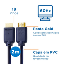 Ver imagem 3 de Cabo HDMI 2.0 4k Ultra HD 2 Metros Aquário 4K02 18GBPS Hdr -