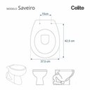 Ver imagem 3 de Tampa de Vaso Decorado Fundo do Mar Saveiro para bacia Celite com Caixa Acoplada