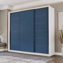 Ver imagem 1 de Guarda Roupa Casal 220cm com 3 Portas de Correr e 4 Gavetas 240846 Lisboa Politorno Móveis