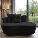 Ver imagem 1 de Namoradeira Sofá Feijão Suria Orgânica Couro Preto