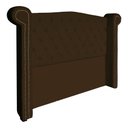 Ver imagem 2 de Conjunto Sienna Cabeceira e Recamier Casal 140 Cm Corano Marrom - LM DECOR