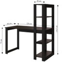 Ver imagem 2 de Mesa Escrivaninha C/ Estante 4 Prateleiras Licce Preto