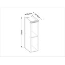 Ver imagem 2 de Armário de Cozinha Aéreo Nicho 20 cm Iluminata Branco