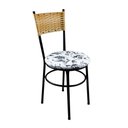 Ver imagem 4 de 2 Cadeiras Pretas para Cozinha Viena Palha:Floral Branco