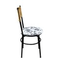 Ver imagem 5 de 2 Cadeiras Pretas para Cozinha Viena Palha:Floral Branco