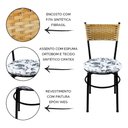 Ver imagem 2 de 2 Cadeiras Pretas para Cozinha Viena Palha:Floral Branco