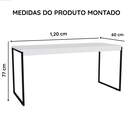 Ver imagem 6 de Mesa Computador Industrial Escritório Diretor 1,20 - Branco