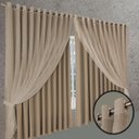 Ver imagem 6 de cortina blackout Roma corta luz 5,00 x 2,60 c/voal bege