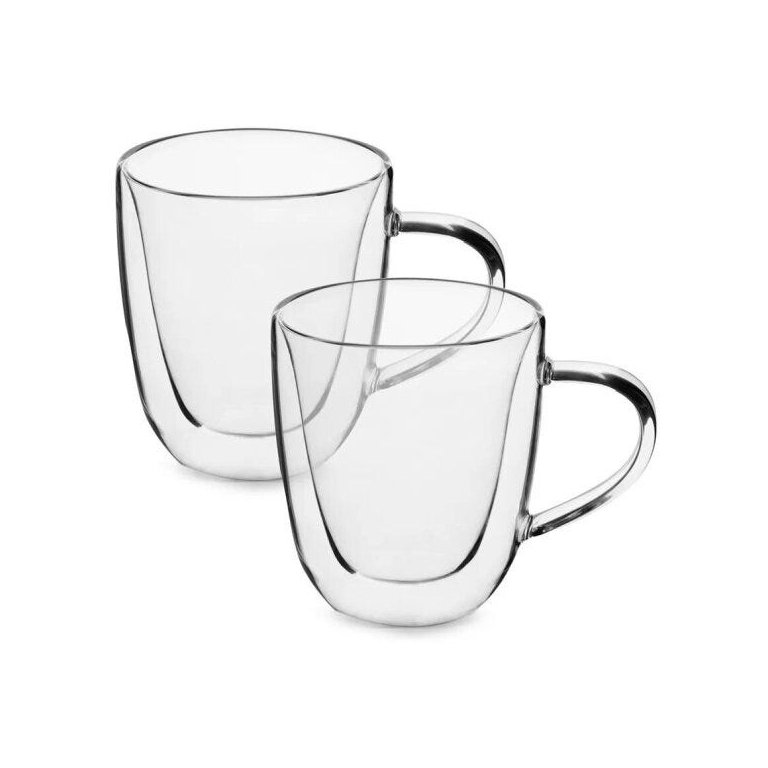Conjunto 2 Xícaras Borossilicato Parede Dupla - 200 Ml