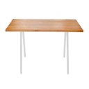 Ver imagem 3 de Mesa Retangular Leo Madeira Maciça com Pés Branco 1,20M