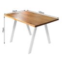 Ver imagem 4 de Mesa Retangular Leo Madeira Maciça com Pés Branco 1,20M